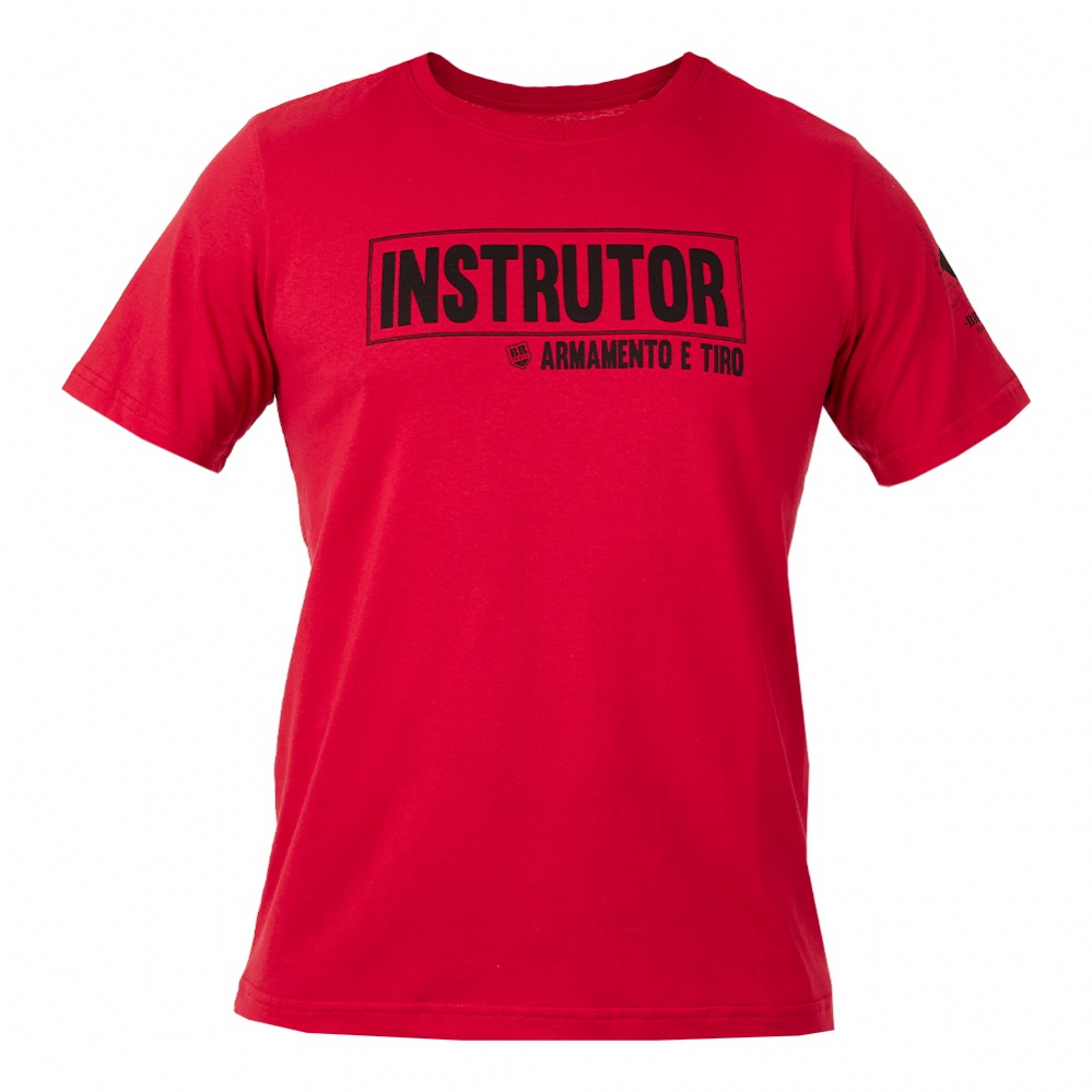 Camiseta Br Force  - Vermelha - Instrutor Armamento / Tiro