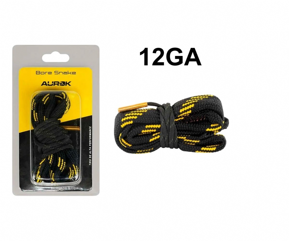 Limpador Arma Bore Snake- Calibre 12 Ga - Aurok