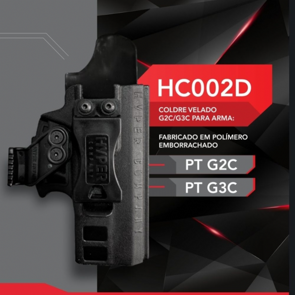 Coldre Polmero Velado Hyper - Pistola Taurus G2c / G3c