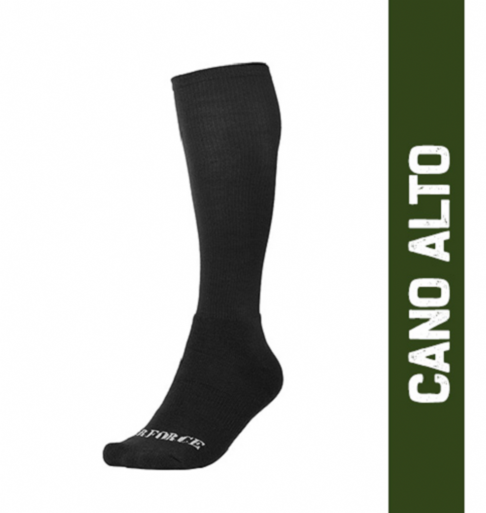 Par Meia para Coturno - Br Force - Batalha Dry - Cano Alto - Preto