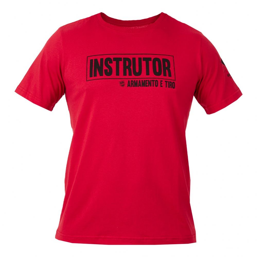 Camiseta Br Force - Vermelha - Instrutor Armamento / Tiro