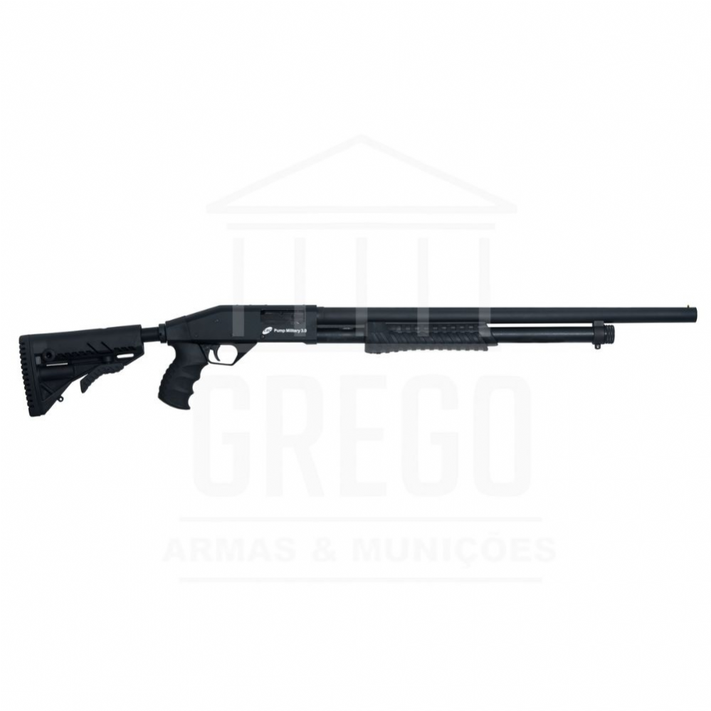 Espingarda CBC Pump Military 3.0 Coronha Retrtil Calibre 12 Cano 24 Sem acessrios