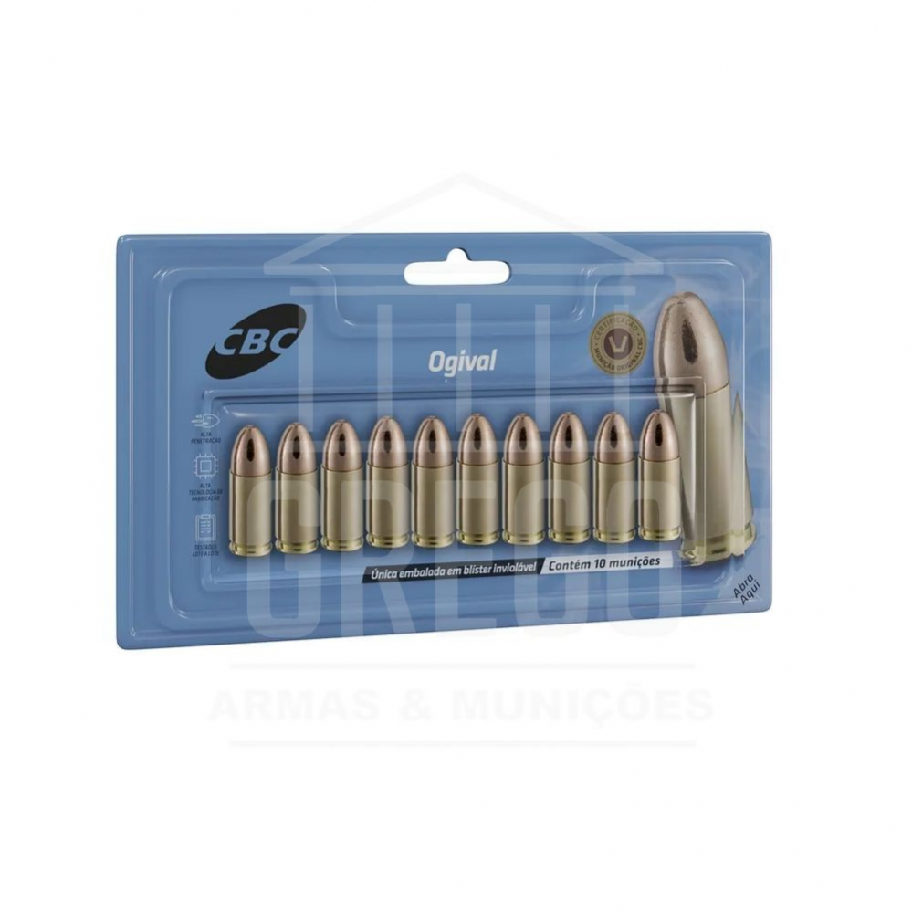 Munio CBC Calibre .38 TPC ETOG 124gr Blister 10un