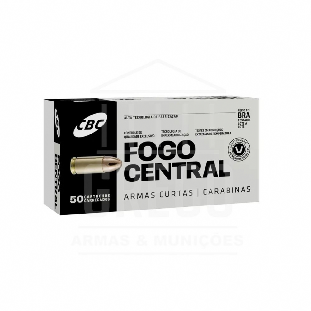 Munio CBC Calibre 9mm Luger Ogival 124gr Caixa 50un