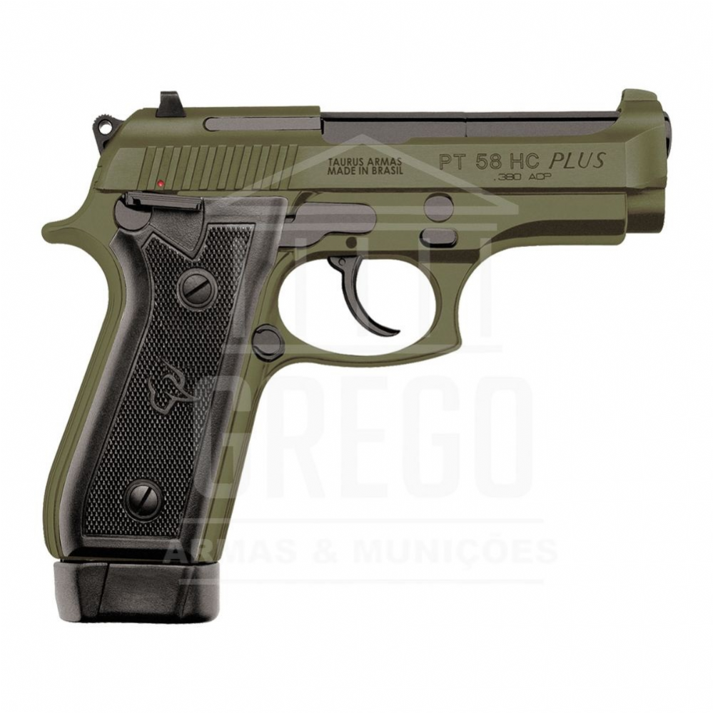 Pistola Taurus 58 HC Plus - Cerakote Od Green .380 ACP