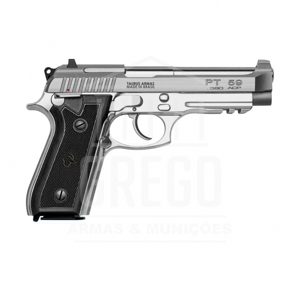 Pistola Taurus 59S com Zarelho - Inox Fosco .380 ACP