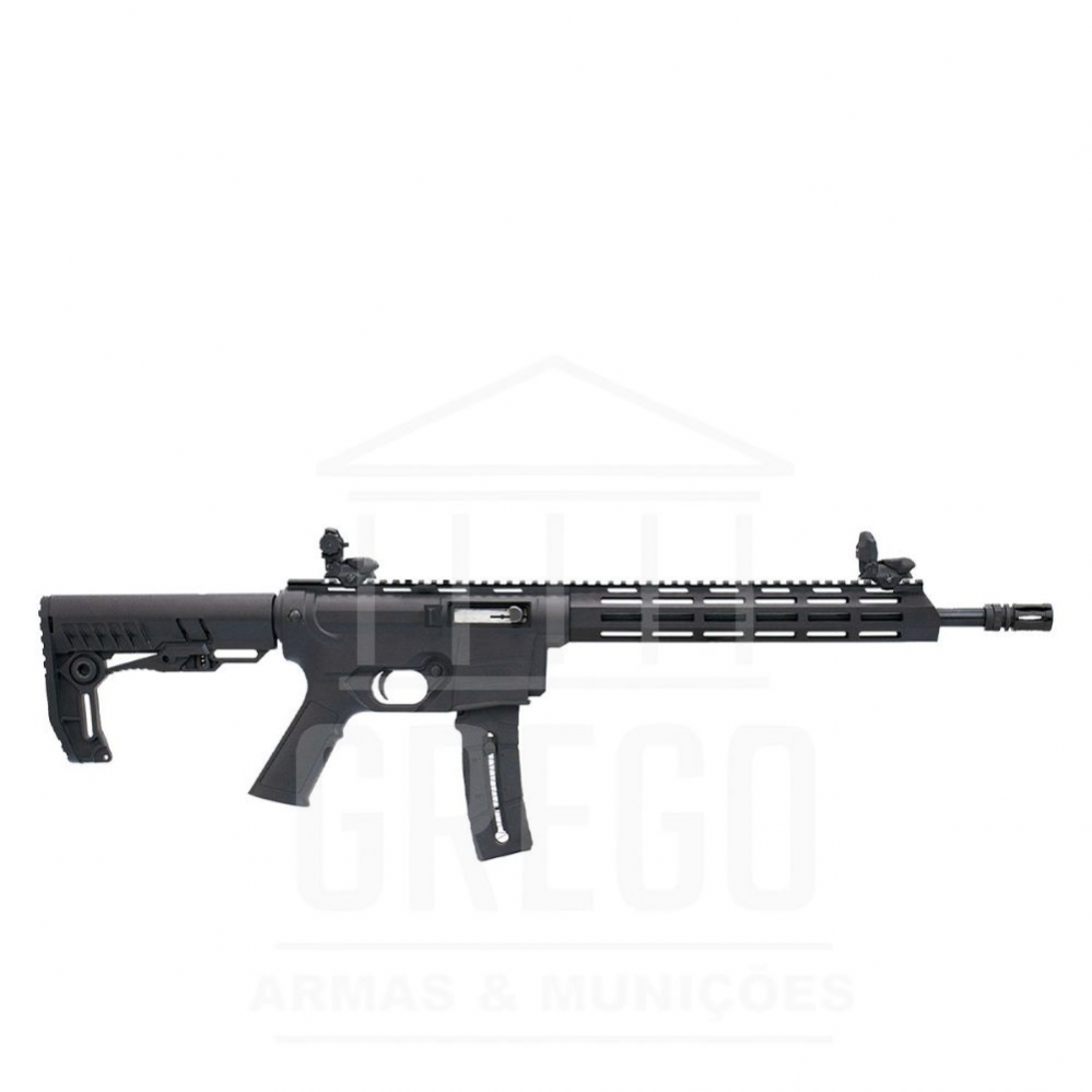 Rifle CBC Delta .22LR - Cano 14.5 Oxidado - Coronha Retrtil Preta