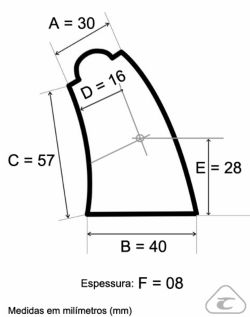 Cabo Anat�mico Combat Borracha Revolver Rossi - 6 Tiros