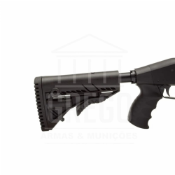 Espingarda CBC Pump Military 3.0 Coronha Retr�til Calibre 12 Cano 16 Com acess�rios