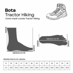 Bota T�tica Militar Invictus - Tractor Hiking - Preto