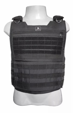 Capa Colete T�tico Modular - J.A.RIO - JA3 Preto - Fechamento Velkro