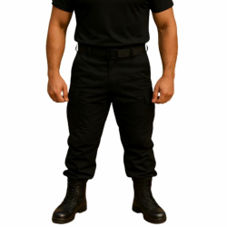 Cal�a T�tica Cargo Masculina - Rip Stop Preta - Atack