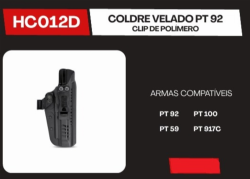 Coldre Pol�mero - Uso Velado Interno PT92/100/101-917C - Destro