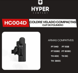 Coldre Pol�mero - Uso Velado Interno Taurus PT838C PT938 - Destro