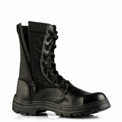 Coturno Militar Com Ziper - Tractor - Vaqueta / Lona - C.A. 49.490