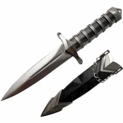 Adaga Dark Com Bainha, Estilo Medieval - Decorativa 32cm