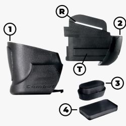 Alongador Empunhadura Pol�mero Taurus G2c G3c 9mm = Aumenta + 3 - Preto