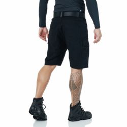 Bermuda T�tica Invictus - Cargo Motion Ripstop Elastano - Preta