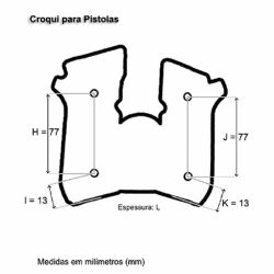 Cabo / Empunhadura Borracha Pistola Colt Ap / Imbel 1911 Monofilar - Sem Desarmador