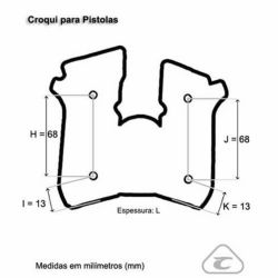 Cabo / Empunhadura Borracha Pistola Imbel Ap 380 Monofilar - Sem Desarmador