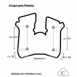 Cabo / Empunhadura Borracha Pistola Imbel GC Bifilar - Sem Desarmador