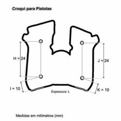 Cabo / Empunhadura Borracha Pistola Taurus - Pt51