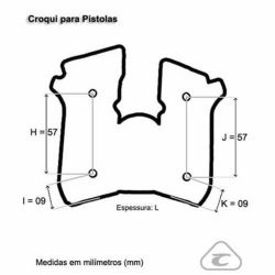 Cabo / Empunhadura Borracha Pistola Taurus - PT92/99/100/101/59/917 Com Desarmador