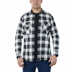 Camisa Invictus Lumberjack Summer Manga Longa - Preta / Branca / Verde