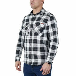 Camisa Invictus Lumberjack Summer Manga Longa - Preta / Branca / Verde