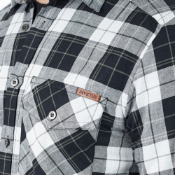 Camisa Invictus Lumberjack Summer Manga Longa - Preta / Branca / Verde