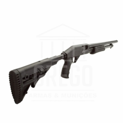 Espingarda CBC Pump Military 3.0 Coronha Retr�til Calibre 12 Cano 24 Sem acess�rios