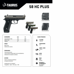 Pistola Taurus 58 HC Plus - Cerakote Od Green .380 ACP
