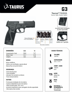 Pistola Taurus G3 T.O.R.O. - Tenox .38 TPC