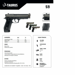 Pistola Taurus 59 - Flat Dark Earth FDE .380 ACP