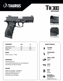 Pistola Taurus TH380 - Graphene Elite Gray .380 ACP