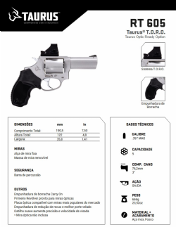 Rev�lver Taurus 605 T.O.R.O. - Inox Fosco .357 MAG