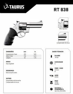 Rev�lver Taurus 838 4 - Inox Alto Brilho .38 SPL
