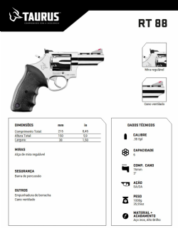 Rev�lver Taurus 88 3 - Inox Alto Brilho .38 SPL