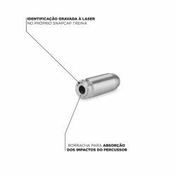 Snap Caps Alum�nio Shotgun - Muni��o Manejo - Kit 10 Pe�as - Calibre .40